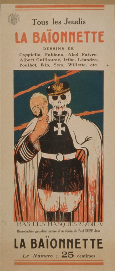 「LaBaïonnette」。毎週木曜日に。マスクでオフ。 。 。 1916年です。 作： Paul Iribe